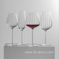 Crystal Wine Glass Set Gold Rimmed